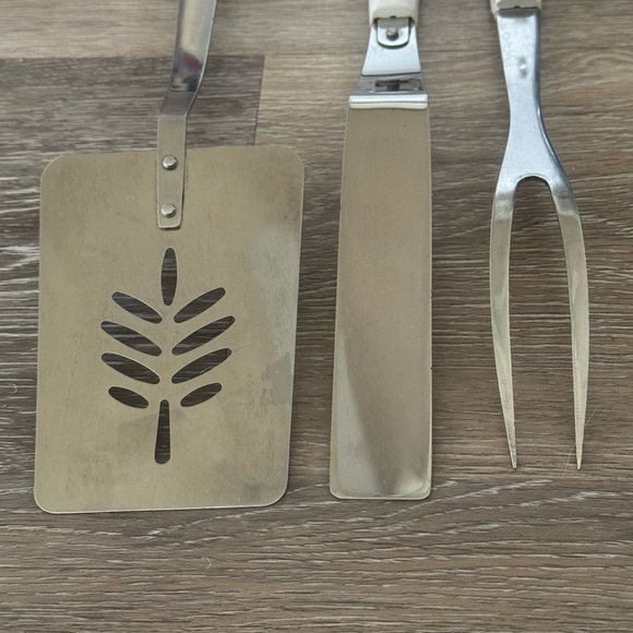 Vintage Ekco Country Garden Utensils Lot of 3 Meat Fork, Spatula, Spreader 70’s - Picture 7 of 8